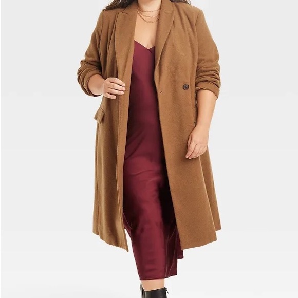 a new day Jackets & Blazers - A New Day Tan Long Coat (NWOT)